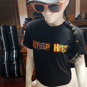 Shein "Dump Him" Black Short Sleeve T-shirt  In Womens Size Small